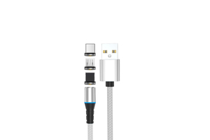 Stansson 1m 3in1 mágneses fejű microUSB/Type-C/