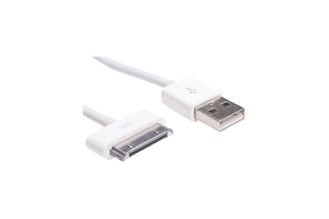 Akyga Apple 30pin -> USB 2.0 A M/M adatkábel 1m