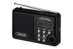 Sencor SRD 215 B fekete MP3 lejátszó és kisrádió