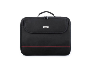 TOO 15,6" fekete notebook táska piros dekor csíkk