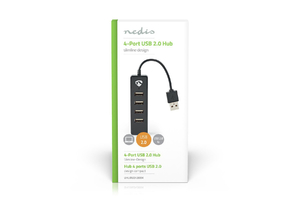 USB Hub | 4 Port | USB 2.0 | Fekete UHUBU2420BK
