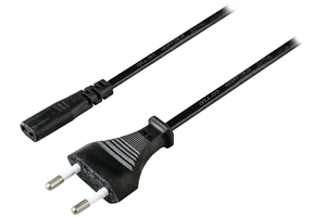 Euro Plug IEC-320-C7 Hálózati Táp Kábel 2m